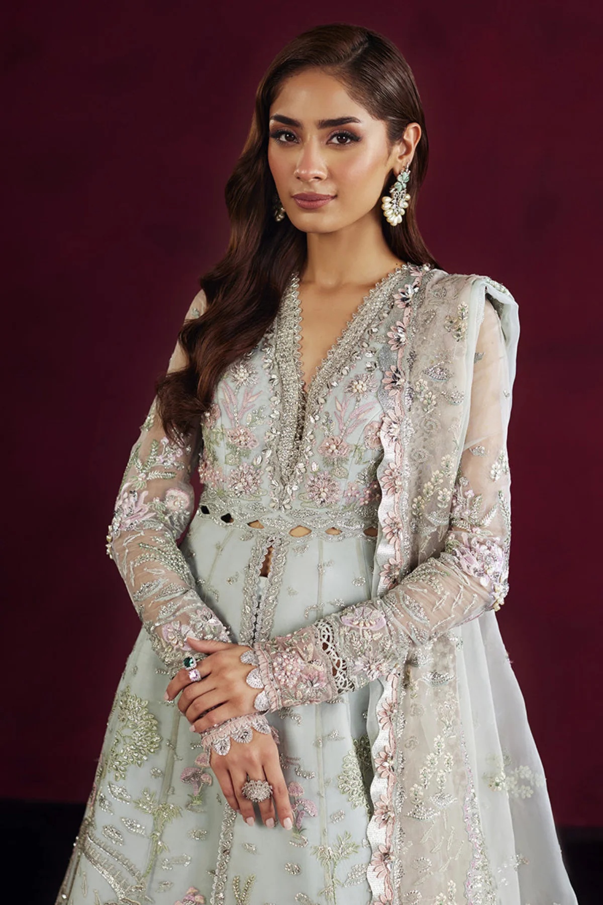 Republic - Aqua Blue pakistani fashion outfit in blue, aqua tones.